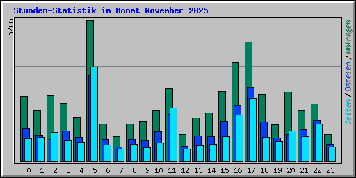 Stunden-Statistik im Monat November 2025